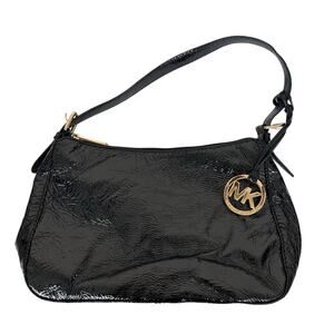 Michael Kors Black Patent Leather Shoulder Bag